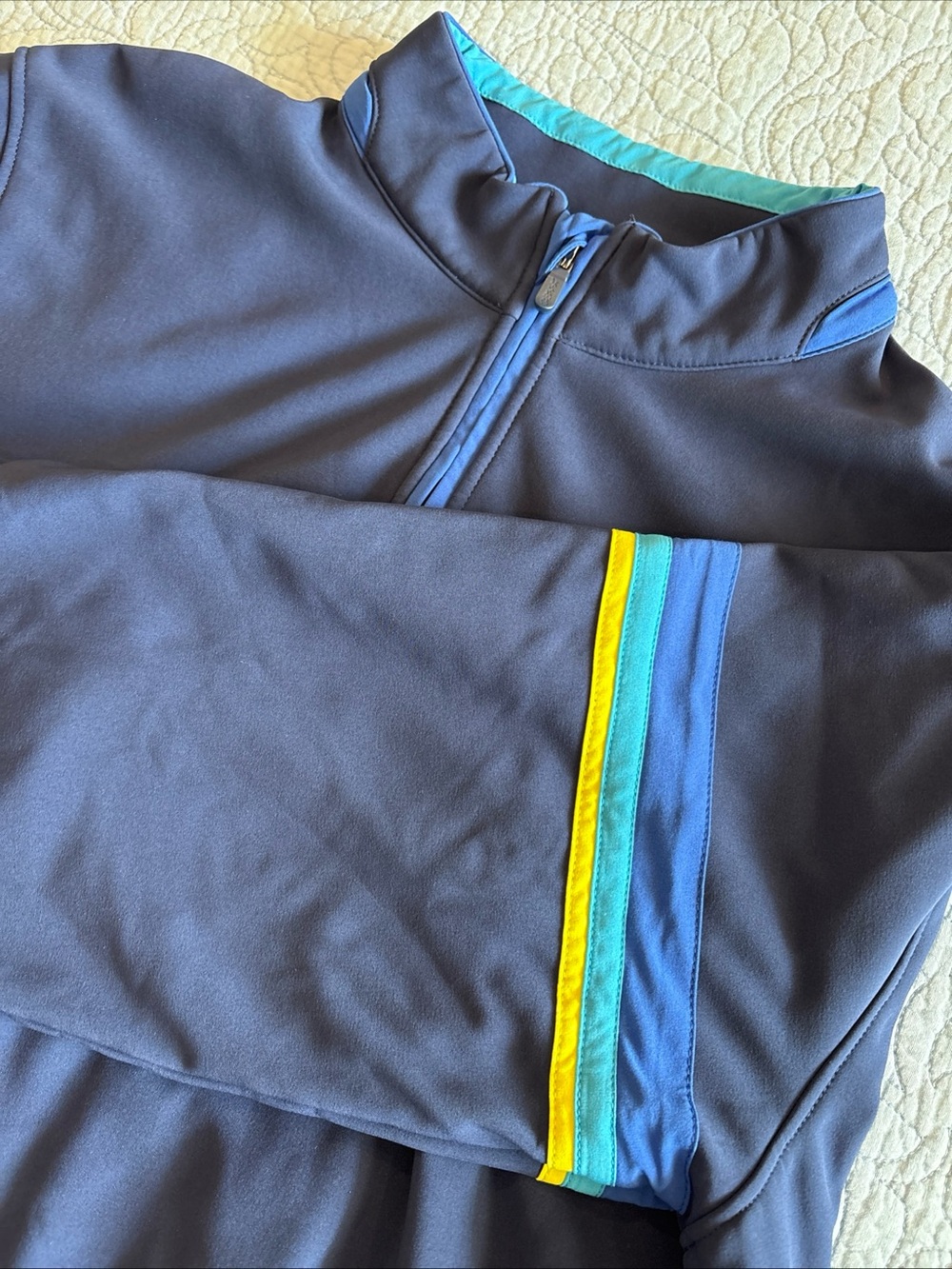 Bobby Jones‎ Blue 1/4 Zip Jacket with Teal Trim